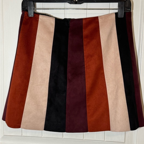 Forever 21 Striped Color Block A-Line Midi Skirt - Picture 3 of 6